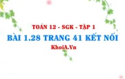 Bài 1.28 trang 41 Toán 12 tập 1 Kết nối tri thức